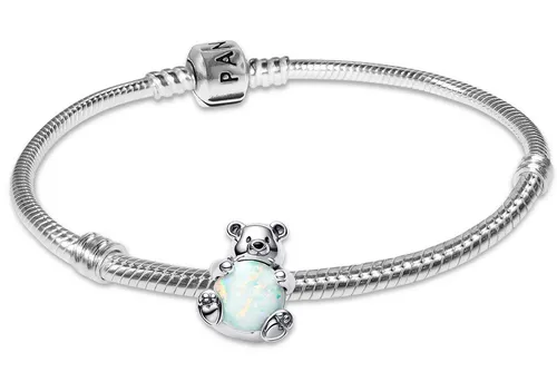 Pandora Charm-Armband Starterset für Polarbär Silber - Silberarmbänder mit 925er Sterlingsilber und glänzender Optik, ideal als stilvolles Geschenk oder persönliches Schmuckstück.