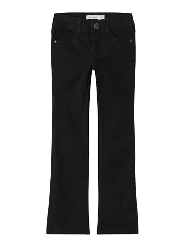 Name It Bootcut-Jeans NKFPOLLY SKINNY BOOT JEANS 1142-AU NOOS - Kinderhosen mit Stretch für optimalen Komfort, knöchellang und im modischen Black Denim Design, ideal für den Alltag.