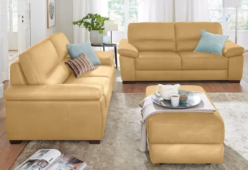 CALIA ITALIA Polstergarnitur Gaia, hochwertige Garnitur aus 2-Sitzer & 3-Sitzer im edlen Design, (Set, 2-tlg), aus pflegeleichtem Luxus-Microfaser Ginevra Hydro Care