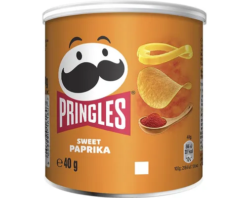 Pringles Knabberei, Pringles Sweet Paprika Stapelchips mit süß würzigem Geschmack 40g