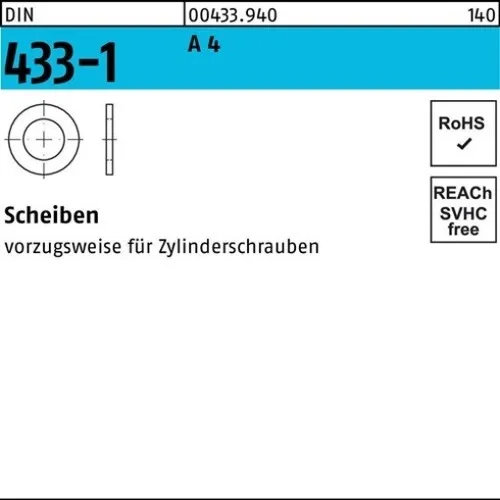100er PACK(Stk)  000433940000130000 Scheibe DIN 433-1 13 x20 x2 A 4