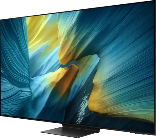 Samsung QE77S95FATXXN OLED TV - 77" Schwarz mit Neural Quantum 4K AI Prozessor - Fernseher mit Glare Free Technologie für ein reflexionsfreies Seherlebnis und beeindruckender Helligkeit dank OLED HDR Pro - ideal für Filmabende und Gaming.