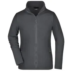 Ladies' Basic Fleece Jacket Klassische Fleece-Jacke mit Stehkragen grau, Gr. M