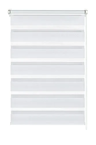 Gardinia EASYFIX Doppelrollo - Transparent, Einfache Montage ohne Bohren - Rollos - Das Gardinia EASYFIX Doppelrollo ermöglicht eine mühelose Montage ohne Bohren und bietet verstellbare Lichtdosierung durch transparente und blickdichte Streifen.