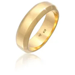 Kuzzoi Herrenring 7 mm - Massiv Handgefertigt aus 925 Silber - Hochwertiger Bandring für Männer aus vergoldetem 925 Silber, ideal als Ehering oder Verlobungsring. Modernes Design mit abgeschrägter Oberfläche, perfekt als Geschenk!