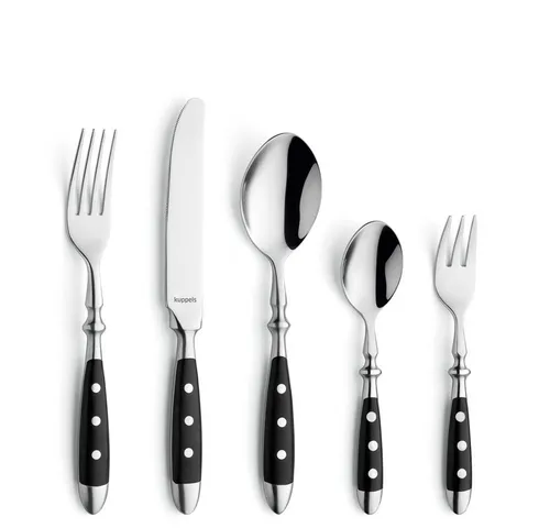 Kuppels COUNTRY Besteckset 6 Personen | 30-teilig - Besteckset für 6 Personen aus hochwertigem 18/0 Edelstahl, spülmaschinenfest und mit scharfem Wellenschliff für müheloses Schneiden. Genießen Sie den Western-Charme bei jedem Essen!