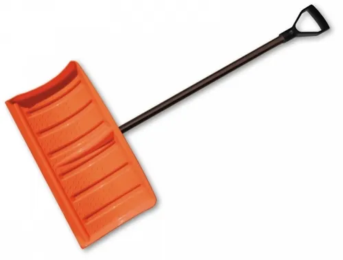 Bradas Schneeschieber mit Metallstiel, schwarz/orange