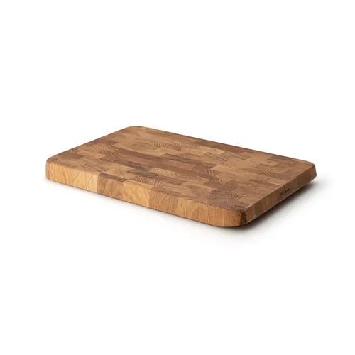 Continenta Schneidebrett aus Eiche Stirnholz 38x25x3 cm - Schneidebrett aus Eiche, langlebig und pflegeleicht dank innovativer Stirnholzbauweise – ideal für anspruchsvolle Köche.