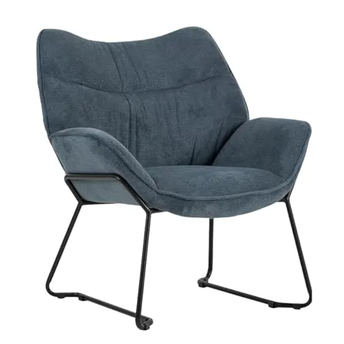 MR.DEKO Loungesessel Aliano – Gepolsterter Sessel mit Armlehnen - Der MR.DEKO Loungesessel Aliano verbindet stilvolles Design mit hohem Sitzkomfort. Ideal für Wohn- und Essbereich – perfekt für entspannte Stunden oder gesellige Abende.