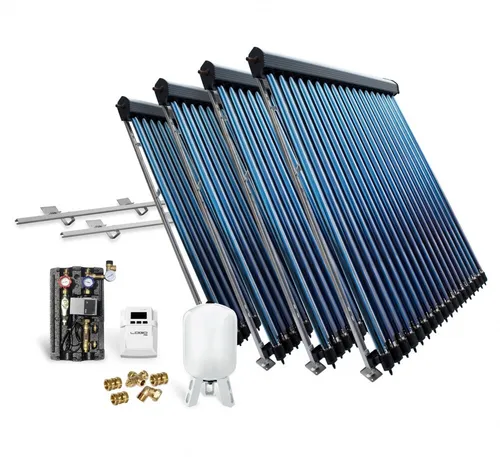 Röhrenkollektor Solarpaket HP22-4 - Vakuumröhrenkollektor für Flachdächer, ideal für Gewerbe und Landwirtschaft, hitze- und druckbeständig für optimale Wärmegewinnung.