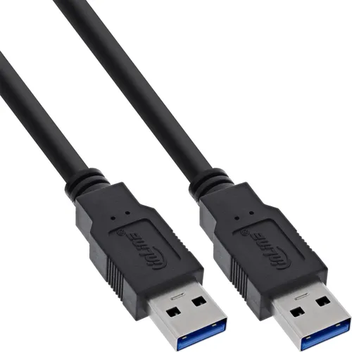 InLine USB 3.2 Gen.1 Kabel, A an A, schwarz, 0,3m, 0,3 m, USB A, Mini-USB B, USB 3.2 Gen 1 (3.1 Gen 1), Schwarz