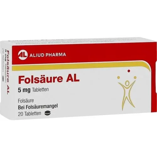Folsäure AL 5 mg Tabletten - Vitaminpräparat zur Unterstützung bei erhöhtem Folsäurebedarf. Die Folsäure AL 5 mg Tabletten sind einfach einzunehmen und bieten eine praktische Lösung für Ihre Ernährung.