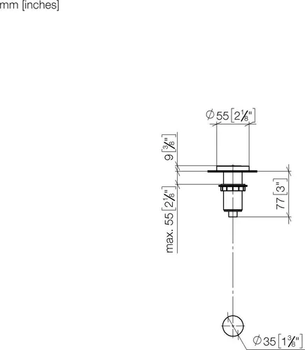Dornbracht Air Switch Bedienknopf mit runder Rosette - Praktischer Bedienknopf für Müllzerkleinerer, kompatibel mit Insinkerator. Er sorgt für einfache Handhabung und ist ideal für die moderne Küche.