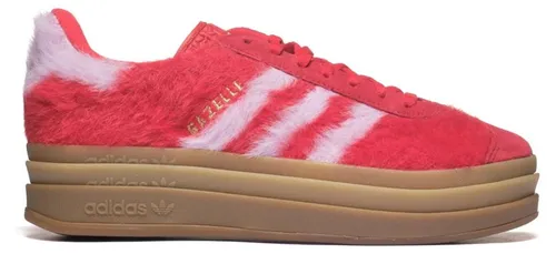 Adidas Gazelle Bold JS3905 - Herren Sneakers - Beige und rote Herren-Sneakers von Adidas, ideal für lässige Outfits und den täglichen Gebrauch. Komfort und Stil vereint.