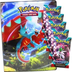 Pokemon Karten Karmesin & Purpur - Paradox Rift - 1 Mappe + 5 Booster Sammelkarten