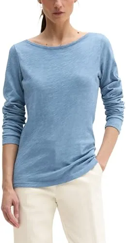 Marc O'Polo Langarmshirt aus Organic Cotton in Blau (M) - Hochwertiges Langarmshirt aus 100% Baumwolle, ideal für den Alltag. Bequeme Passform und zeitloses Design in Fall Sky. Pflegeleicht und vielseitig kombinierbar.