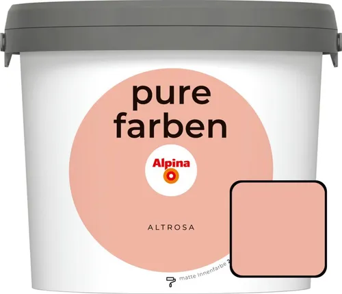 Alpina pure farben Wandfarbe Altrosa – Strapazierfähig & Atmungsaktiv - Farben: Strapazierfähige Innenfarbe in Altrosa, emissionsarm und geruchsneutral für ein optimales Raumklima. Ideal für ein harmonisches Zuhause.