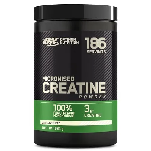 Optimum Nutrition Creatine Powder 634g - Hochwertiges Monohydrat - Protein Shakes & Muskelaufbau - Unterstützt Muskelzuwachs und steigert die Sport- und Fitnessleistung für effektives Training.