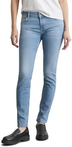 Marc O'Polo Damen Slim Fit Jeanshose mit Stretch, Blau (Play With Blue Wash) - Jeans für Damen im Slim Fit, aus 98% Bio-Baumwolle mit Stretch-Anteil für optimale Bewegungsfreiheit. Vielseitig kombinierbar für jeden Anlass – vom Büro bis zum Casual Chic.