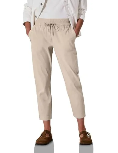 CECIL Stoffhose Style Tracey mit Tunnelzug beige M (40) - Stoffhose in boulder beige, mit praktischen Eingrifftaschen und elastischem Tunnelzug für perfekten Sitz. Ideal für einen lässigen Look und dennoch bequem.