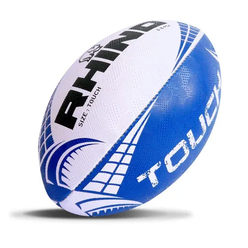 Rhino Touch Rugby Ball White/Blue White/Blue