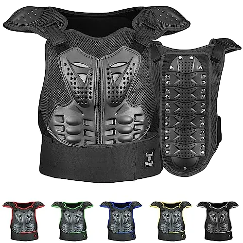 BULLDT Protektorenweste für Damen & Herren - Atmungsaktive Schutzweste für Motorrad und Sport - Flexibel und atmungsaktiv, ideal für Motorradfahren, Motocross und mehr. Mit verstellbarem Klettverschluss für optimalen Sitz. Perfekt für aktiven Sporteinsatz.