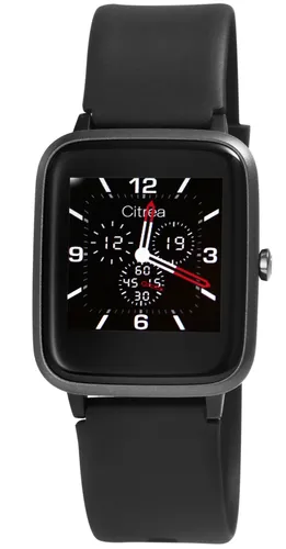 Citizen X00A-001VY Citrea Smart Watch, schwarz - Smartwatch mit 1,3 Zoll TFT-LCD Touchscreen, Herzfrequenzmesser und 8 Tagen Akku-Laufzeit. Ideal für Fitness und Alltag, kompatibel mit Android und iOS.