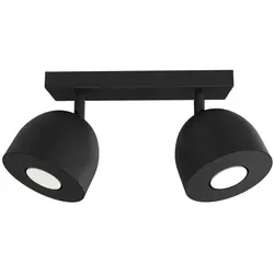 Lumicom Deckenleuchte Campanella, Schwarz, Metall, Rund - Die Lumicom Deckenleuchte Campanella bietet flexible Beleuchtung dank um 180° verstellbarer Strahler. Ideal für Wohnräume und Büros, sorgt sie für eine angenehme Lichtatmosphäre und passt durch ihr minimalistisches Design in jede Umgebung.