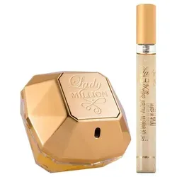 Paco Rabanne Lady Million Eau de Parfum Set 50 ml + 10 ml - Elegantes Parfum-Set mit 50 ml und 10 ml, ideal für unterwegs. Verleihen Sie Ihrem Auftritt einen Hauch von Luxus und Selbstbewusstsein.