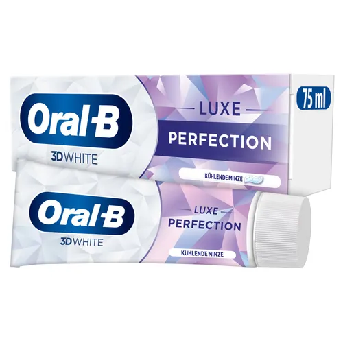 Oral-B 3D White Luxe Perfection Zahncreme 75ml - Entdecken Sie die Oral-B 3D White Luxe Perfection Zahnpasta mit kühlendem Minzgeschmack. Sie sorgt für ein strahlendes Lächeln und unterstützt die tägliche Zahnpflege mit geprüfter Qualität.