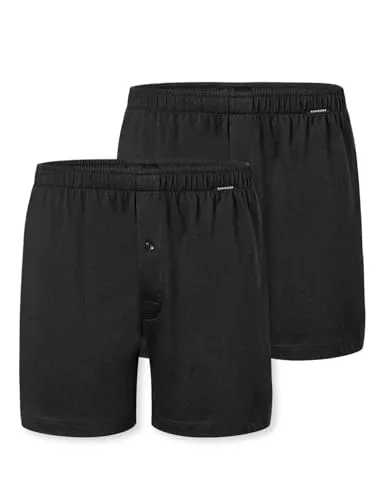 SCHIESSER Boxershorts Multipacks, Herren, schwarz - Herrenunterhosen im Multipack aus 100% Baumwolle, mit lockerer Passform und Eingriff für optimalen Tragekomfort.