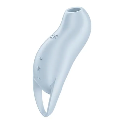 Satisfyer Pocket Pro 1 | Druckwellenvibrator | 2 Motoren | 11 Druckwellenintensitäten | 12 Vibrationsprogramme | Wiederaufladbar | Wasserdicht (IPX7) | Hautfreundliches Silikon, Farbe:hellblau