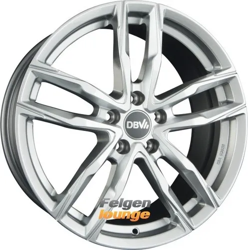 Zoll Alufelge DBV VIENNA II 8,5x20 5/120 ET35 hyper silber - Alufelge für sportliche und elegante Fahrzeuge, wintertauglich, inklusive Zentrierringe und Nabendeckel, passend für viele Modelle.