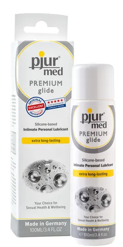 pjur med Premium Glide 100ml Gleitgel Silikonbasis Lange Gleitfähigkeit
