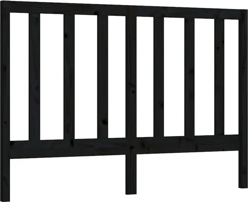vidaXL Kopfteil Schwarz 166x4x100 cm aus Kiefernholz - Klassisches Bett-Headboard aus massivem Kiefernholz, bietet stilvolles Design und rustikale Optik für jedes Schlafzimmer.