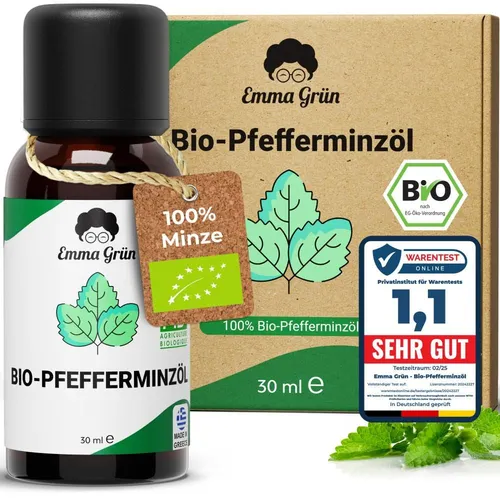 Emma Grün® ätherisches Bio Pfefferminzöl naturrein & hochdosiert
