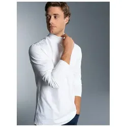 TRIGEMA Langarm Shirt mit Stehkragen - Herren-Shirt aus 100% DELUXE Baumwolle, pflegeleicht und ideal für vielseitige Freizeit-Outfits. Hergestellt in Deutschland, mit nachhaltigem Grüner Knopf Siegel.
