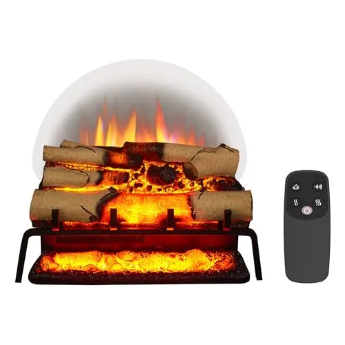 Balderia Elektrokamin Lily - 1500W Kamineinsatz mit 3D-Flammeneffekt - Dekokamin mit 1500W Heizung, 3D-Flammeneffekt und Fernbedienung für gemütliche Wärme und stilvolle Akzente in jedem Raum.