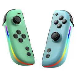 Nintendo Switch Split Controller mit Hall Joysticks und RGB Beleuchtung - Grün Blau - Erleben Sie präzise Steuerung mit dem Nintendo Switch Split Controller. Ausgestattet mit Hall Effect Joysticks und RGB-Beleuchtung, bietet er ein modernes Design und eine ergonomische Form für stundenlangen Spielspaß.