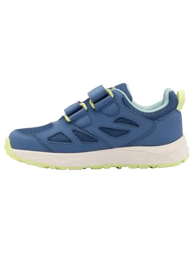 Jack Wolfskin Woodland 2 Texapore Low VC K Walking-Schuh, Evening Sky, 38 EU - Wanderschuh mit wasserdichtem Texapore-Material, dämpfendem EVA-Fußbett und griffiger Gummiaußensohle – ideal für Abenteuer in der Natur.
