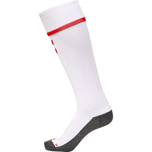 Hummel Unisex Kinder Hmlcore Football Sock, WHITE/TRUE RED, 31-34 EU