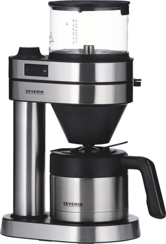 Severin Filterkaffeemaschine Café Caprice KA 5763 - Kaffeemaschinen mit 1l Thermokanne, innovativem Schwallbrühverfahren für aromatischen Kaffee und programmierbarem Timer. Genießen Sie perfekten Kaffeegenuss!