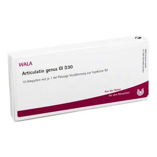 Articulatio Genus Gl D30 10 ML - Arzneimittel zur Injektion für die Anregung der Organ-Bildekräfte bei Kniegelenkserkrankungen, unterstützt die Behandlung degenerativer und entzündlicher Prozesse.