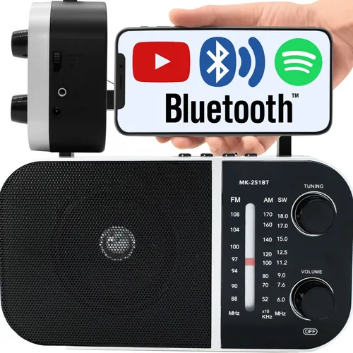 Retoo Tragbares Bluetooth Radio - FM/AM/SW Küchenradio mit USB & MicroSD - Entdecken Sie das kompakte Retoo Bluetooth Radio für Ihre Küche! Mit vielseitigem Empfang, USB- und MicroSD-Slot sowie flexibler Energieversorgung ist es ideal für drinnen und draußen. Genießen Sie Ihre Musik jederzeit und überall!