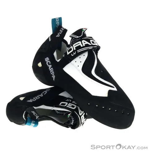 Scarpa Drago LV White (39,5) - Sensible Kletterschuhe für schmale Füße - Kletterschuhe für Wettkampfkletterer, bieten hervorragende Sensibilität und einzigartige Hooking-Eigenschaften dank ausgeprägter Gummifläche.