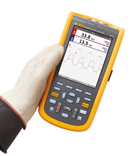 Fluke 123B/EU/S Hand-Oszilloskop 20MHz - Handheld-Oszilloskop mit 2-Kanal 4 GSa/s, ideal für schnelle Fehlersuche dank Connect-and-View Technologie und Recorder Event Detect für intermittierende Ereignisse.