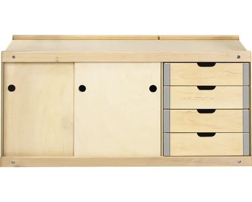 Sjöbergs Schrankmodul Bausatz 0042 für Werkbank Nordic Plus 1450 - Werkzeugschränke, robuster Bausatz aus Birke, ideal zur Erweiterung Ihrer Werkbank für mehr Stauraum und Ordnung.