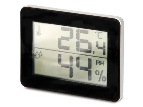 TFA Digitales Thermo-Hygrometer 30.5027.01, schwarz - Präzises digitales Hygrometer für exakte Messungen von Temperatur und Luftfeuchtigkeit. Ideal für den Innenbereich, kompakt und benutzerfreundlich.