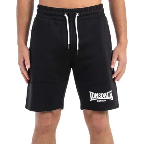Lonsdale London SCARVELL Männer Short schwarz XL - Lässige Streetwear Short in Schwarz mit normaler Passform und hochwertigem Baumwollmix. Ideal für entspannte Tage und vielseitige Kombinationen!