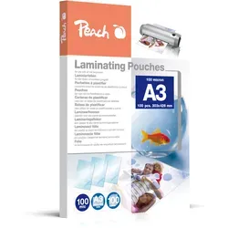 Peach Laminierfolie A3 | 100 mic | 100 St. | glänzend - Premium Laminierfolie für perfekte Ergebnisse, geeignet für alle Laminiergeräte. Schützen Sie Ihre Dokumente in A3-Größe mit dieser glänzenden Folie.